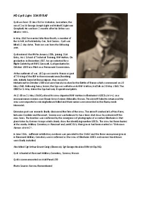 A preview of a PDF biography for Light, Cyril